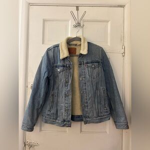 Blue Denim Jacket with Cream Lining